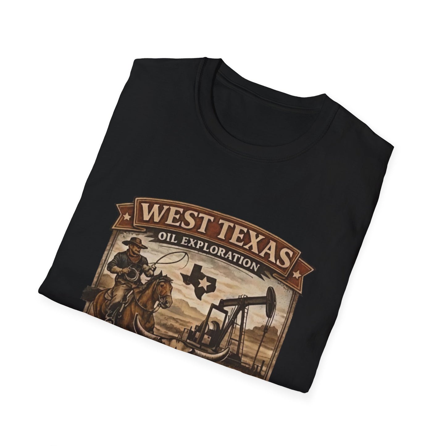 West Texas Permian Basin Landman Oilfield T-Shirt — Landman Season 3 Vintage Cowboy Oil Exploration Tee